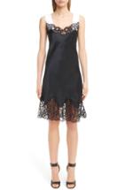 Women's Givenchy Lace Trim Bicolor Satin Slipdress