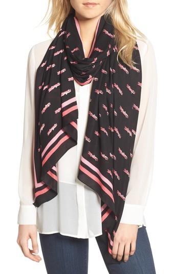 Women's Kate Spade New York Hot Rod Oblong Scarf, Size - Black