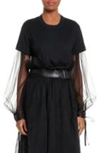 Women's Noir Kei Ninomiya Tulle Sleeve Top - Black