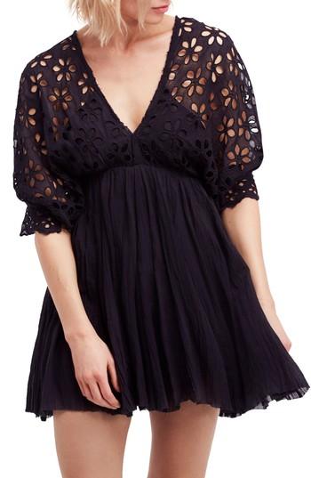 Women's Free People Bella Note Minidress, Size - Black