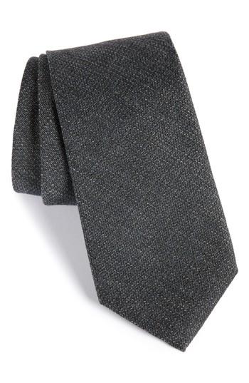 Men's Calibrate Resolution Silk Blend Tie, Size - Black