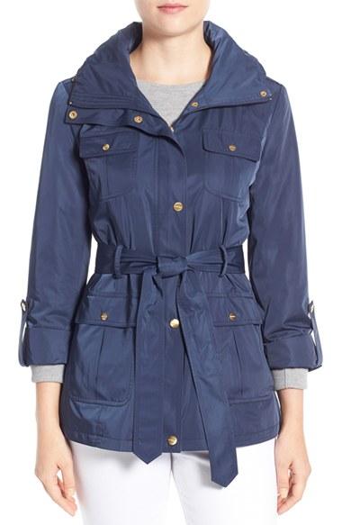 Women's Ellen Tracy Techno Short Trench Coat - Black