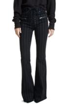 Women's Afrm Claire Lace-up Flare Jeans - Black