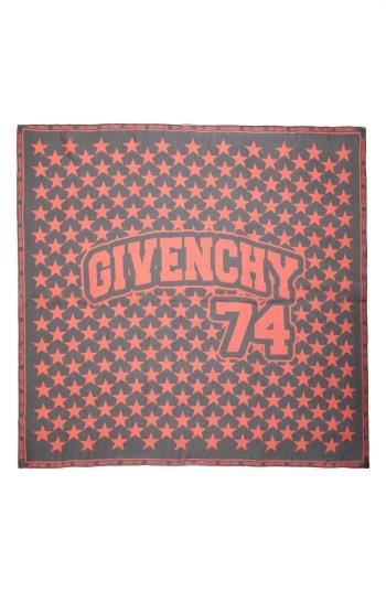 Women's Givenchy 74 Square Silk Scarf, Size - Red