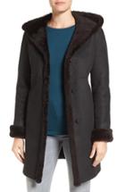 Women's Blue Duck Fitted Genuine Shearling Coat