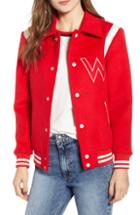 Women's Wrangler Varsity Bomber Jacket - Red