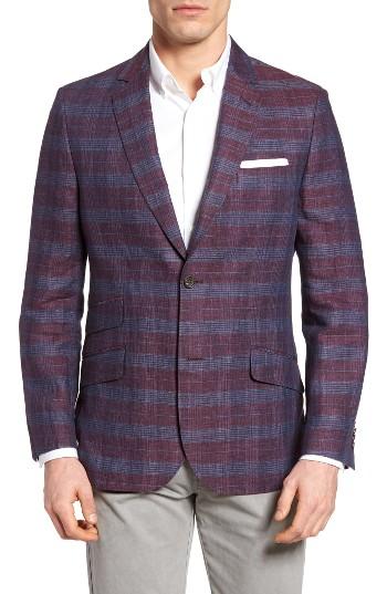 Men's Flynt Sparrow Plaid Linen Sport Coat