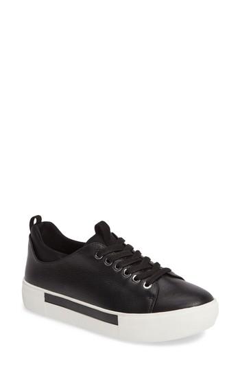 Women's Jslides Ariel Lace-up Platform Sneaker M - Black