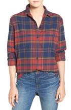 Women's Madewell Ex-boyfriend Shrunken Flannel Boyfriend Shirt