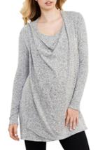 Women's Maternal America Drape Neck Maternity/nursing Sweater