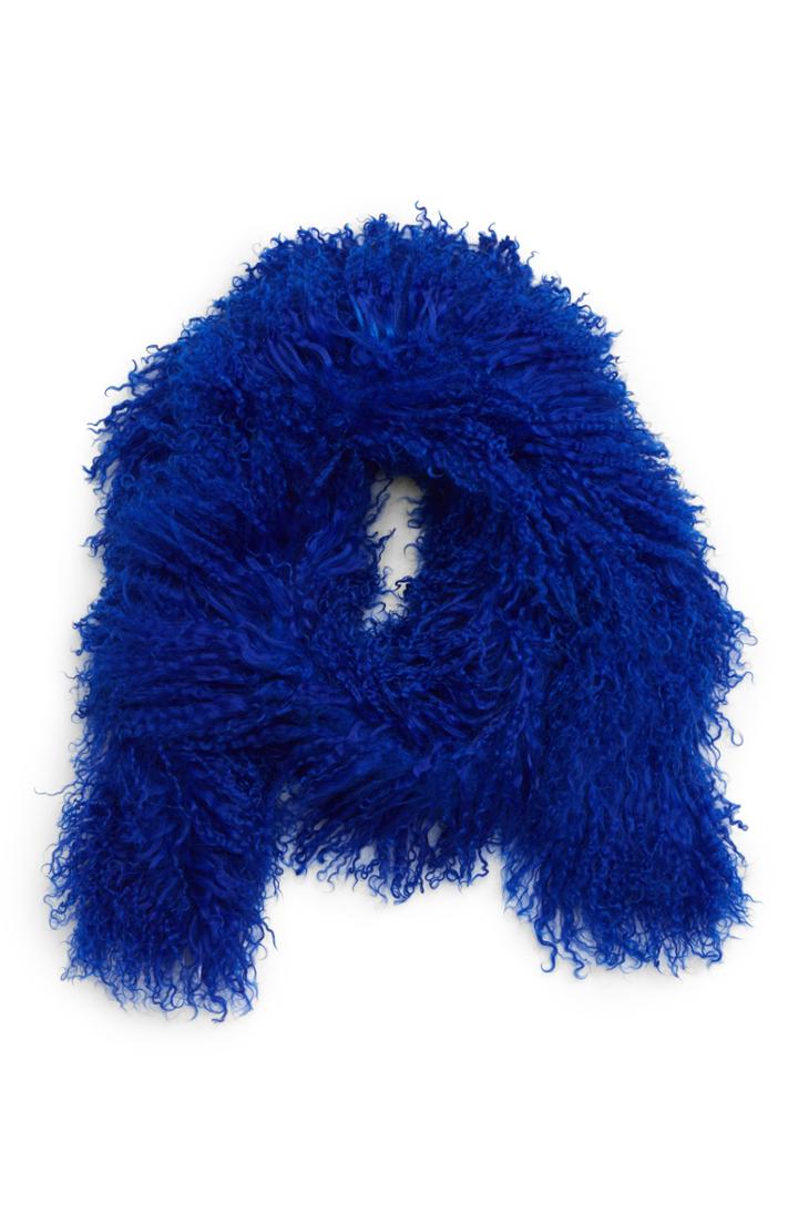 Women's Toria Rose Genuine Mongolian Lamb Fur Boa