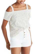 Women's Madewell Avery Cold Shoulder Top - Beige