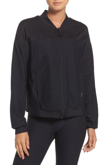 Women's Koral Variable Jacquard Bomber Jacket - Black