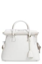 Maison Margiela Small 5ac Calfskin Leather Handbag - White