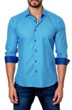 Men's Jared Lang Trim Fit Print Sport Shirt - Blue