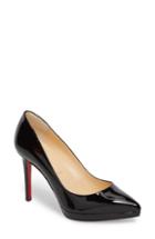 Women's Christian Louboutin Pigalle Plato Pointy Toe Platform Pump .5us / 35.5eu - Black