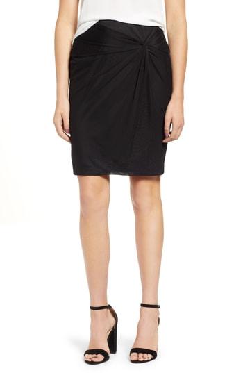 Women's 1.state Mesh Knee Length Skirt, Size - Black