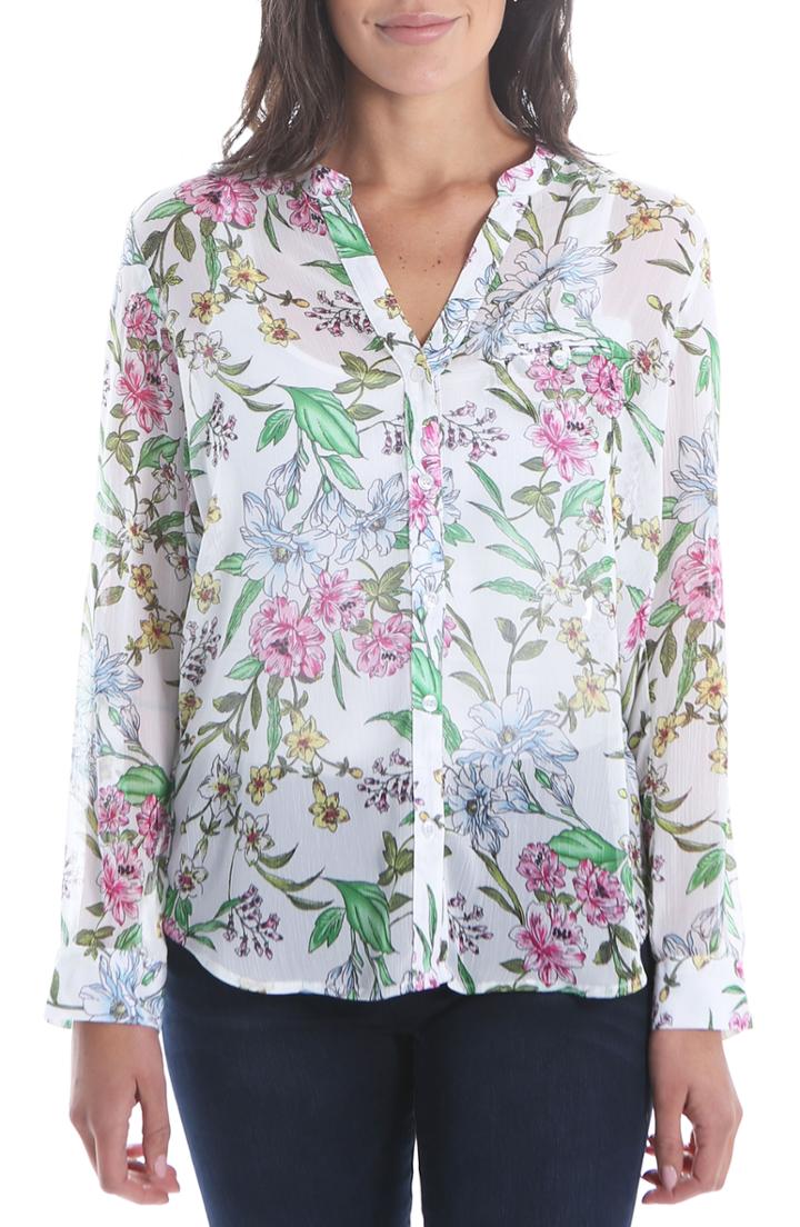 Women's Vince Leaf Foulard Sik Blouse