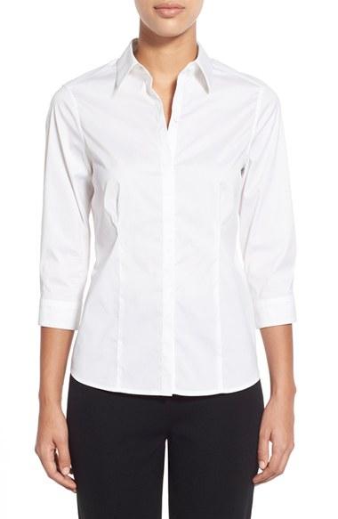 Women's Ming Wang Stretch Poplin Shirt