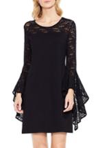 Women's Vince Camuto Handkerchief Lace Ponte Dress - Black