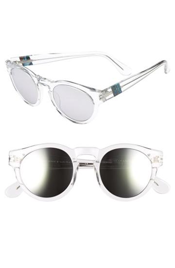 Women's Westward Leaning 'voyager' 48mm Sunglasses - Crystal Shiny/ Super Silver