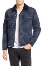 Men's Levi's X Justin Timberlake Faux Shearling Collar Trucker Jacket, Size - Black