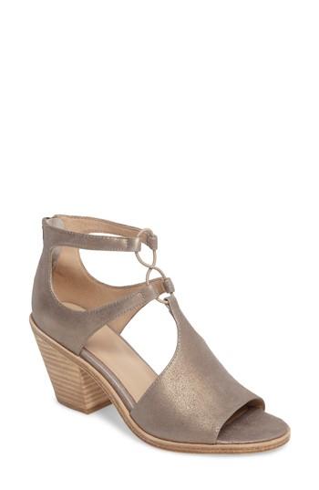 Women's Eileen Fisher Lou Block Heel Sandal .5 M - Metallic