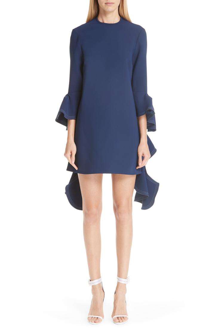 Women's Ellery Kilkenny Frill Sleeve Minidress Us / 8 Au - Blue