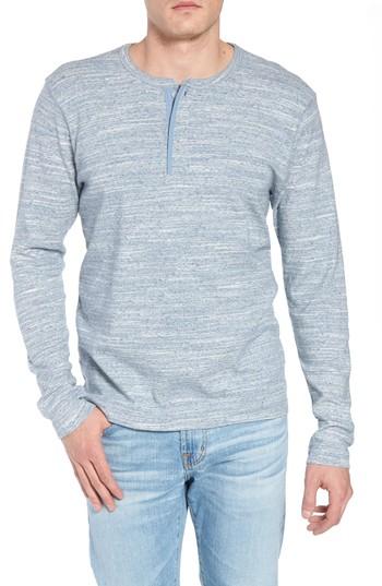 Men's 1901 Stripe Henley, Size - Blue