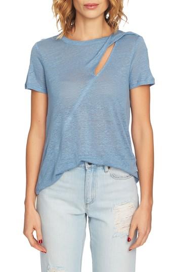 Women's 1.state Cutout Linen Tee - Blue