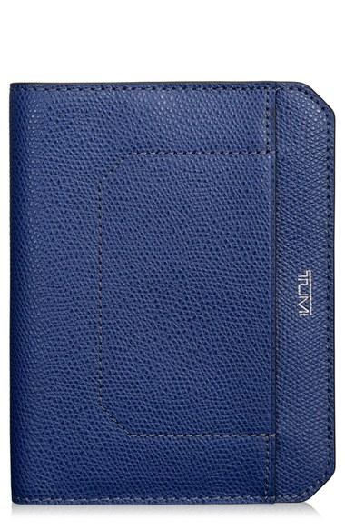 Tumi Leather Passport Cover - Blue