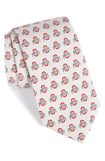 Men's Vineyard Vines Ohio State Buckeyes Silk Tie, Size - Grey