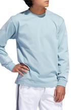 Men's Adidas Originals Embroidered Trefoil Long Sleeve T-shirt - Grey
