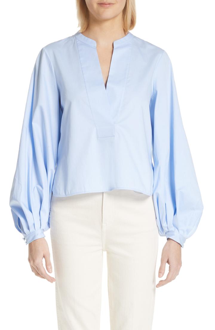 Women's Khaite Suzanna Balloon Sleeve Blouse - Blue
