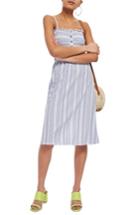Women's Topshop Stripe Shirred Midi Dress Us (fits Like 0) - Blue