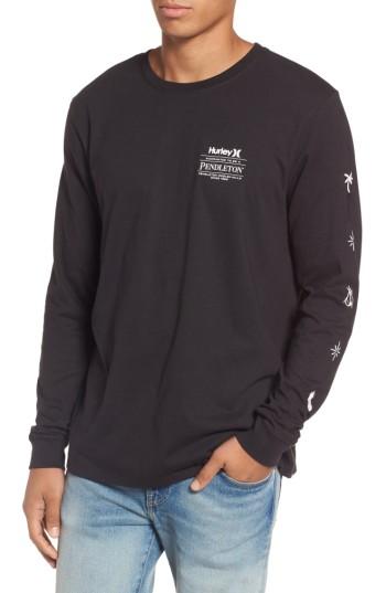 Men's Hurley X Pendleton Long Sleeve T-shirt - Black
