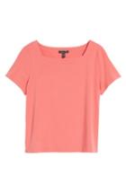 Women's Eileen Fisher Square Neck Jersey Top, Size - Pink