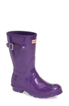 Women's Hunter Original Short Gloss Waterproof Rain Boot M - Purple