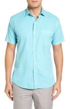 Men's Peter Millar Seaside Washed Sport Shirt - Blue