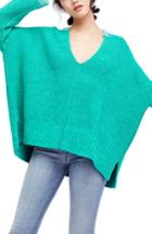 Women's Free People Take Over Me V-neck Sweater - Green