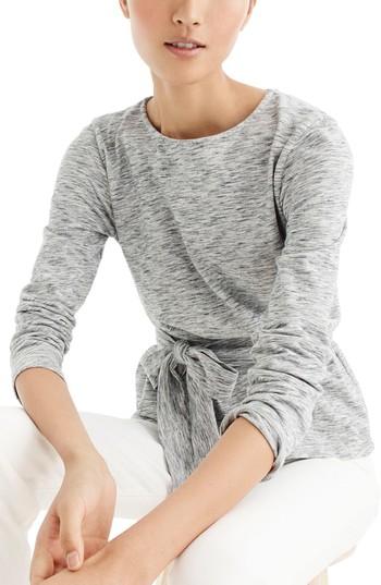 Women's J.crew Belted Wrap Top - Beige