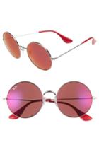 Women's Ray-ban The Ja-jo 54mm Round Sunglasses - Silver
