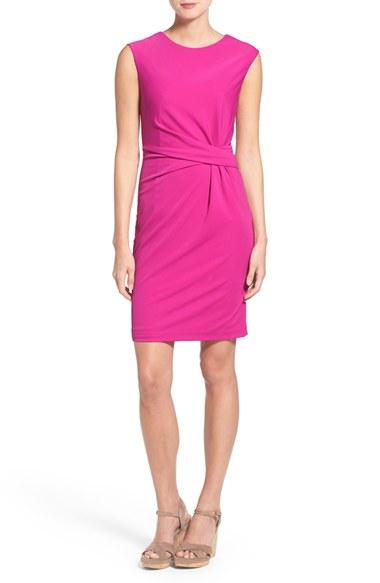 Women's Anne Klein Side Twist Jersey Sheath Dress