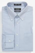 Men's Nordstrom Men's Shop Smartcare(tm) Classic Fit Pinpoint Dress Shirt .5 34 - Blue (online Only)
