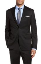 Men's Nordstrom Classic Fit Solid Wool Sport Coat R - Black