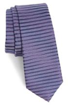 Men's Calibrate Brewer Stripe Silk Tie, Size - Purple