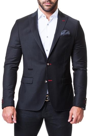 Men's Maceoo Beethoven Solid Blazer (s) - Black