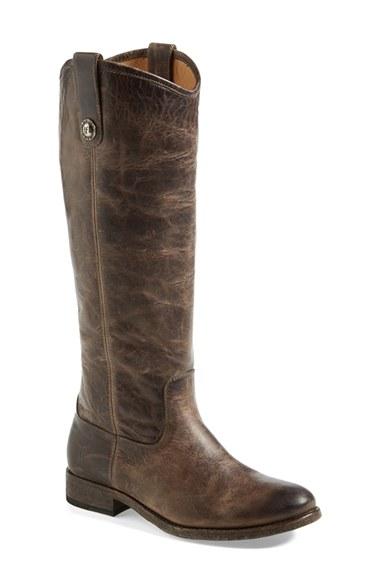 Women's Frye 'melissa Button' Boot .5 Ext Calf M - Brown