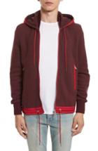 Men's Moncler Maglia Knit Bomber With Removable Hood, Size - Pink