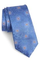 Men's Nordstrom Men's Shop Baird Medallion Silk Tie, Size - Blue